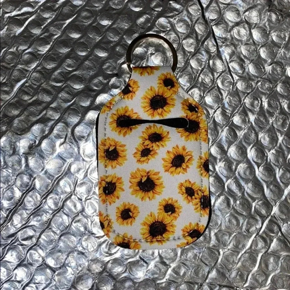 NWT Sunflower Hand Sanitizer Holder Keychain - Picture 1 of 2